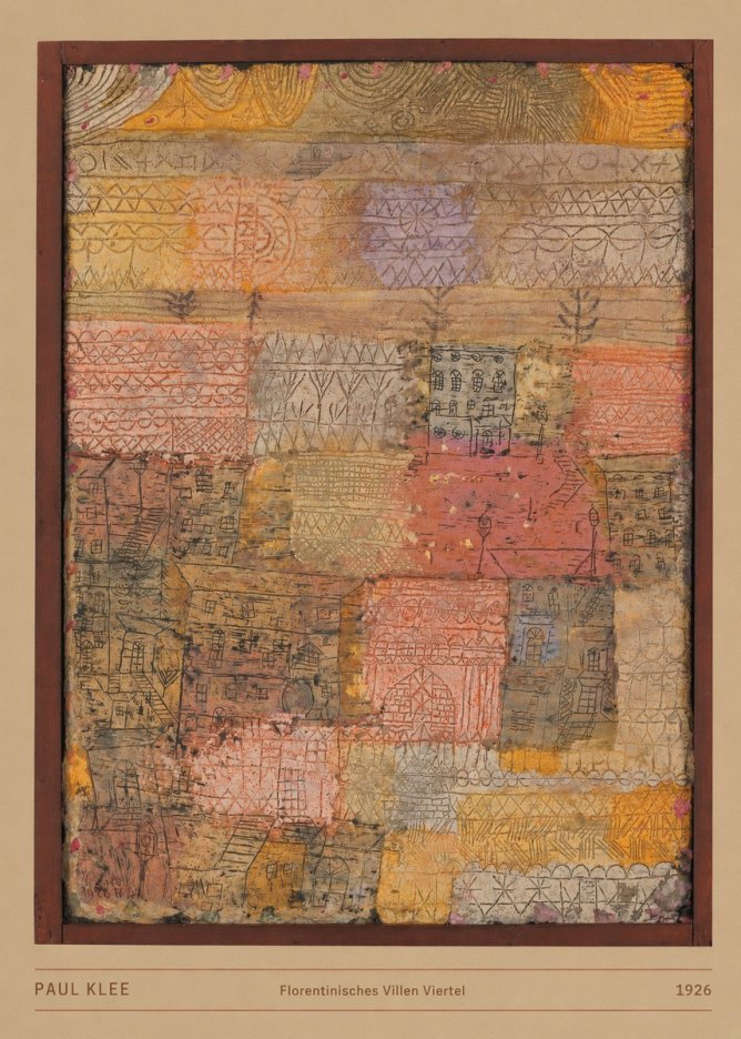 Paul Klee Florentinisches Villen Viertel No5 - Poster
