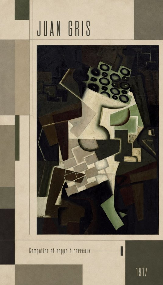 Juan Gris Compotier Et Nappe À Carreaux No3 - Poster