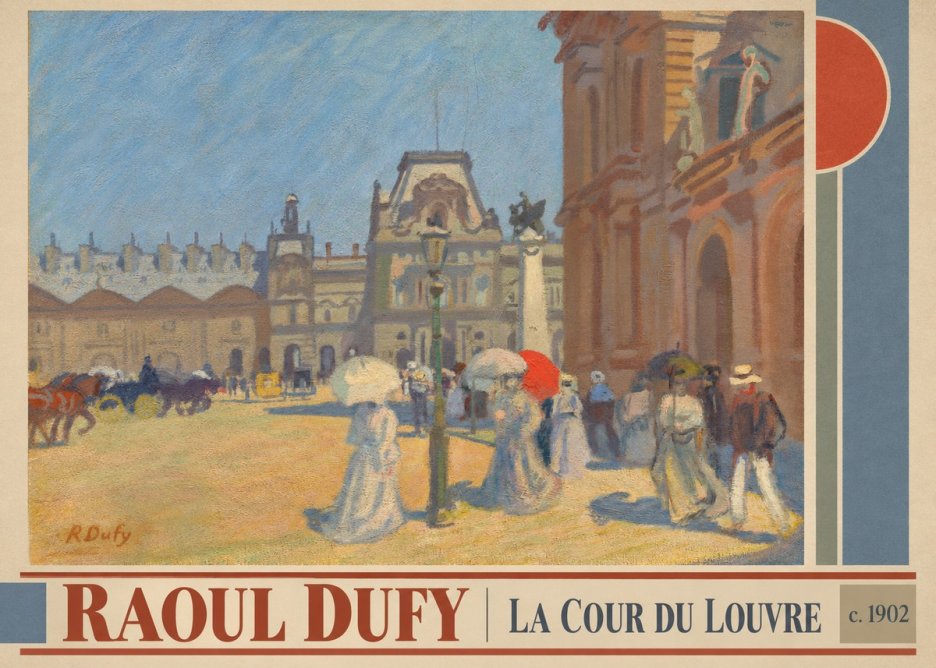 Raoul Dufy La Cour Du Louvre No5 - Poster