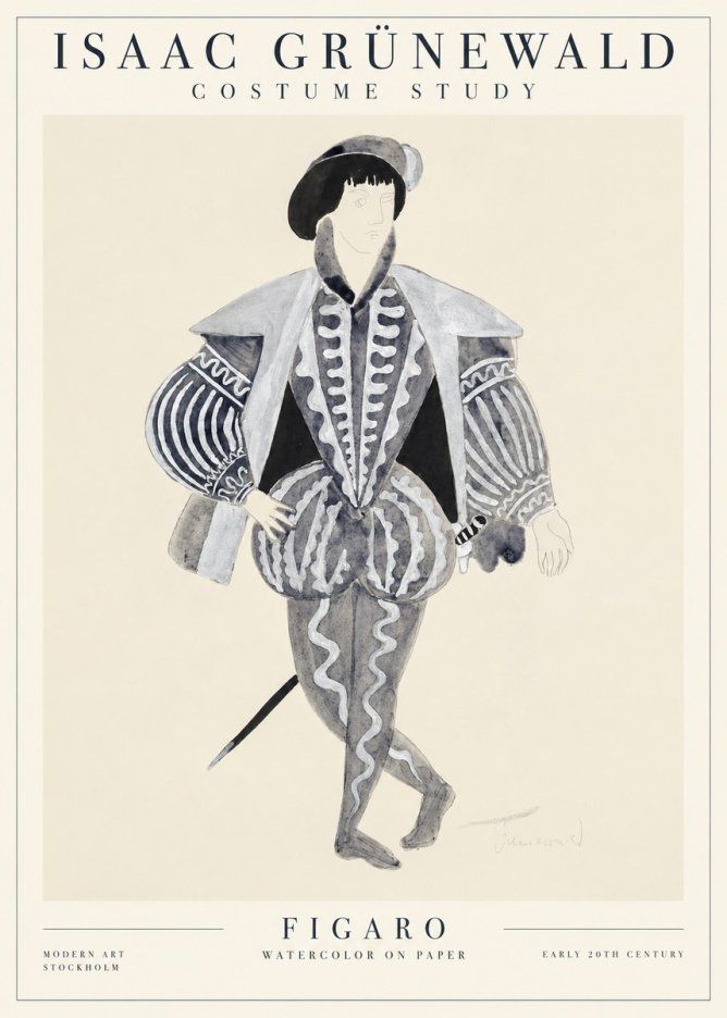 Isaac Grünewald Figaro II No1 - Poster