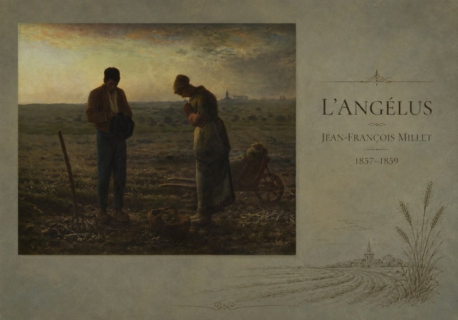 Jean-François Millet L'angélus I No4 - Poster