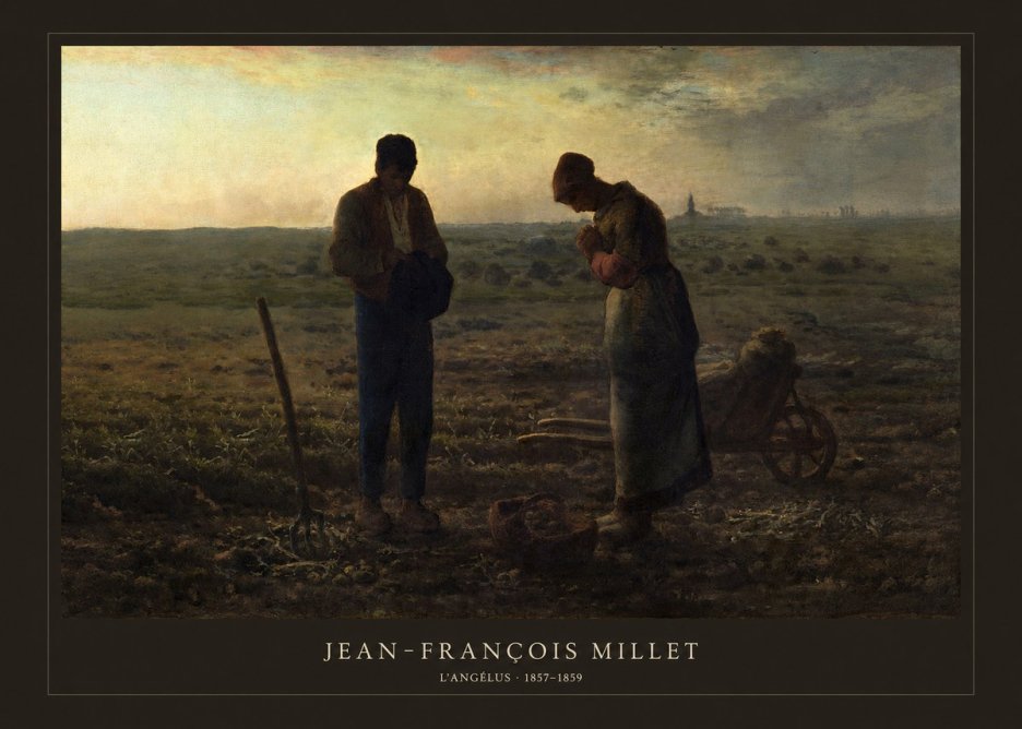 Jean-François Millet L'angélus II No4 - Poster