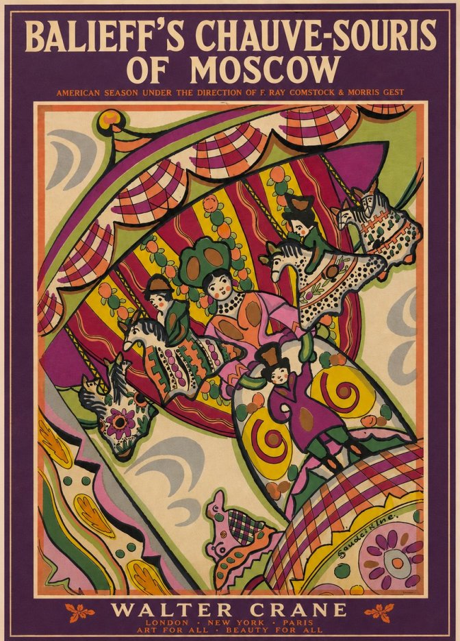 Walter Crane Balieff's Chauve-souris of Moscow No4 - Poster