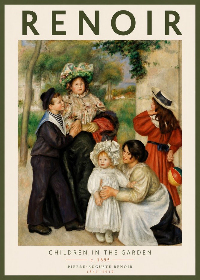 Renoir The Children of the Artist No3 - Poster