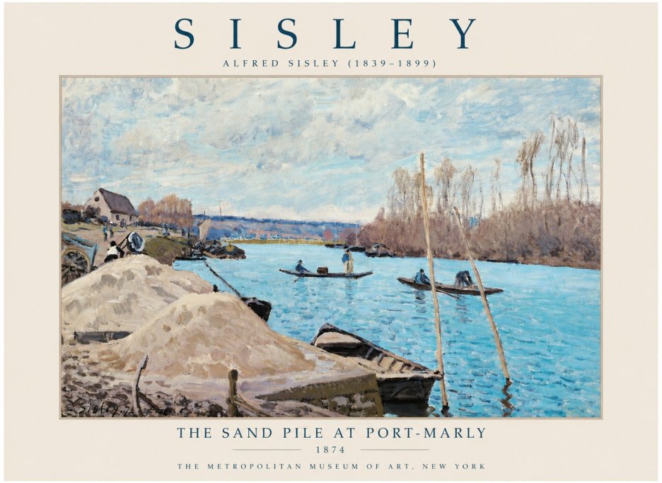 Sisley The Sand Pile at Port-marly No3 - Poster