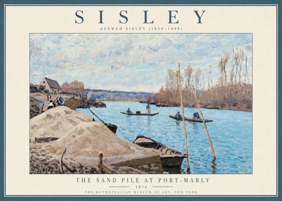 Sisley The Sand Pile at Port-marly No6 - Poster