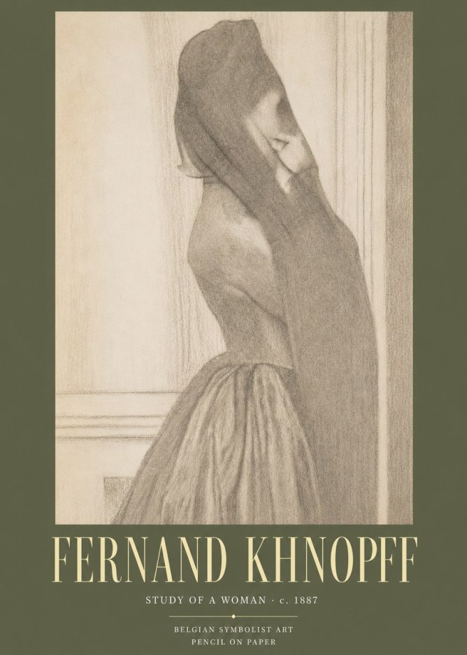 Fernand Khnopff Study of a Woman No3 - Poster
