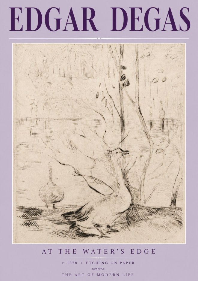 Edgar Degas At the Water's Edge No3 - Poster