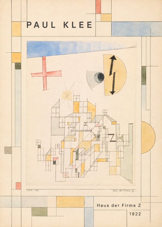 Paul Klee Haus Der Firma Z No2 - Poster