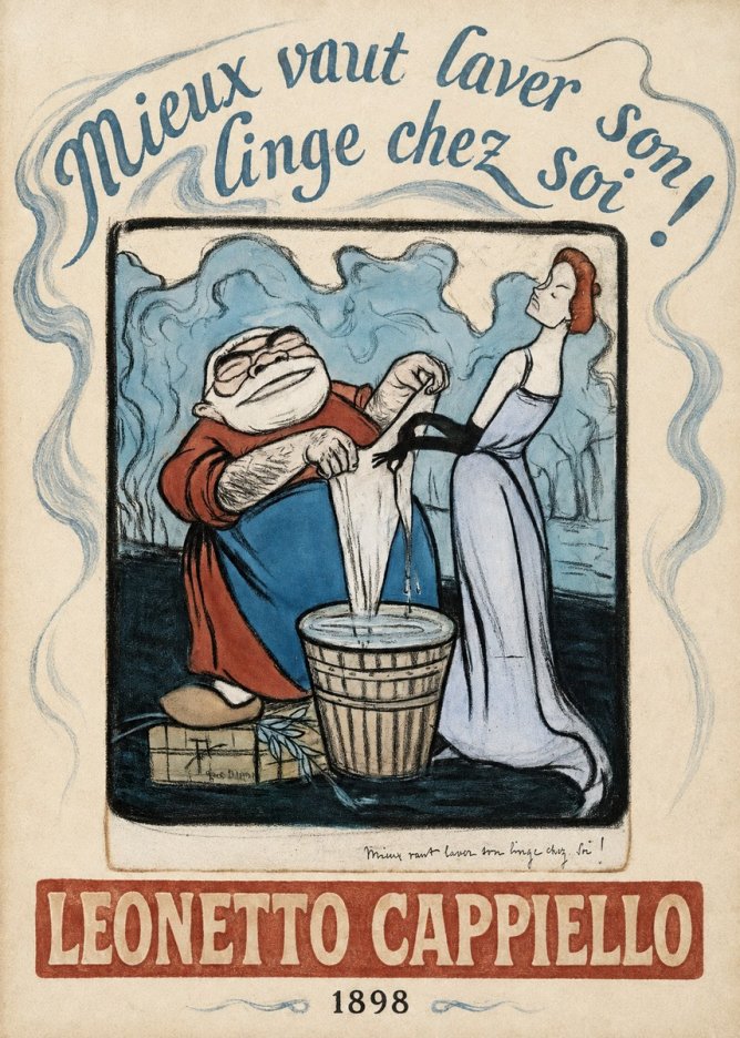 Leonetto Cappiello Mieux Vaut Laver Son Linge Chez Soi! No3 - Poster