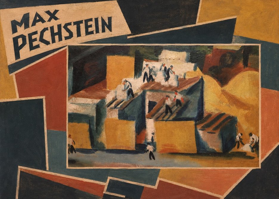 Max Pechstein Workers on Rooftops No6 - Poster