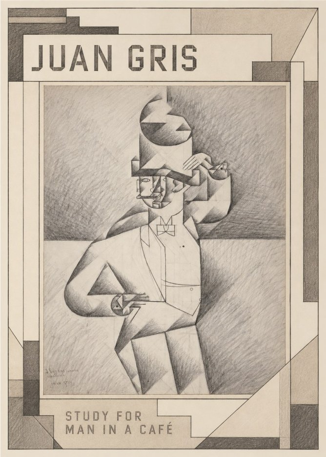 Juan Gris Study for Man in a Café No1 - Poster