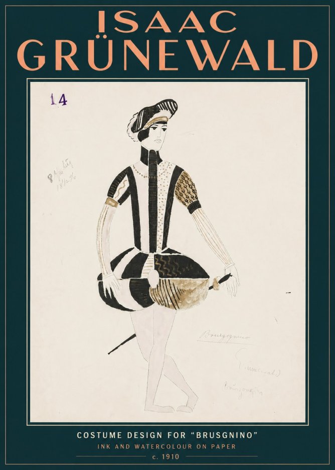 Isaac Grünewald Costume Design IX No5 - Poster