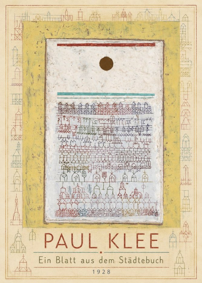 Paul Klee Ein Blatt Aus Dem Städtebuch No1 - Poster