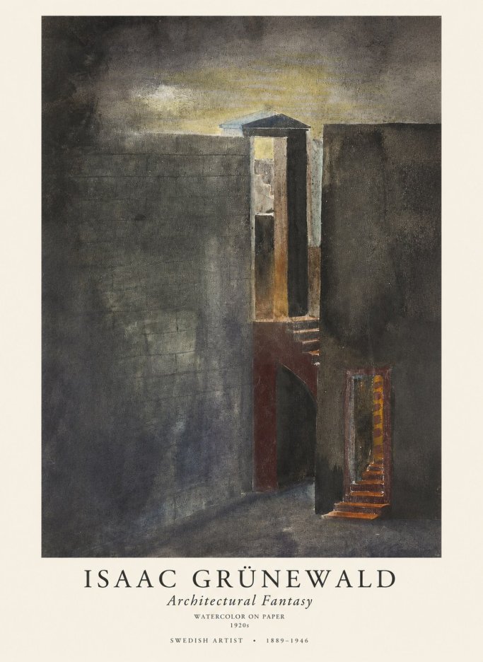 Isaac Grünewald Architectural Fantasy No1 - Poster