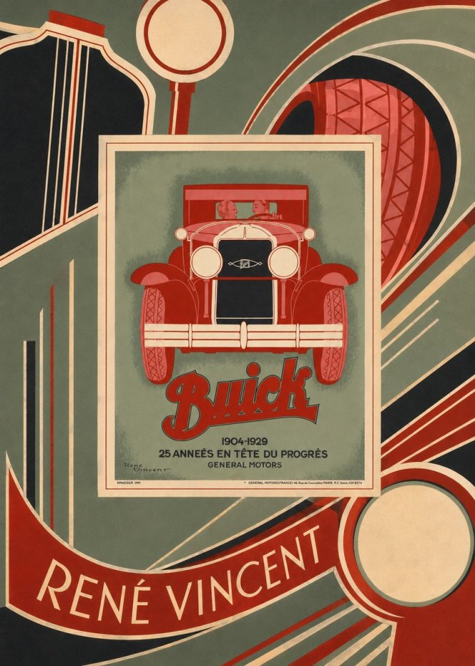 René Vincent Buick - 25 Années En Tête Du Progrès No6 - Poster
