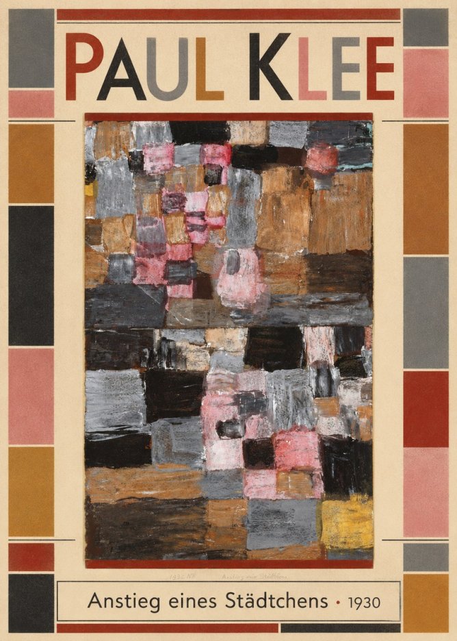 Paul Klee Anstieg Eines Städtchens No1 - Poster