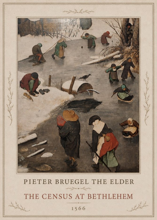 Pieter Bruegel The Census at Bethlehem II No1 - Poster