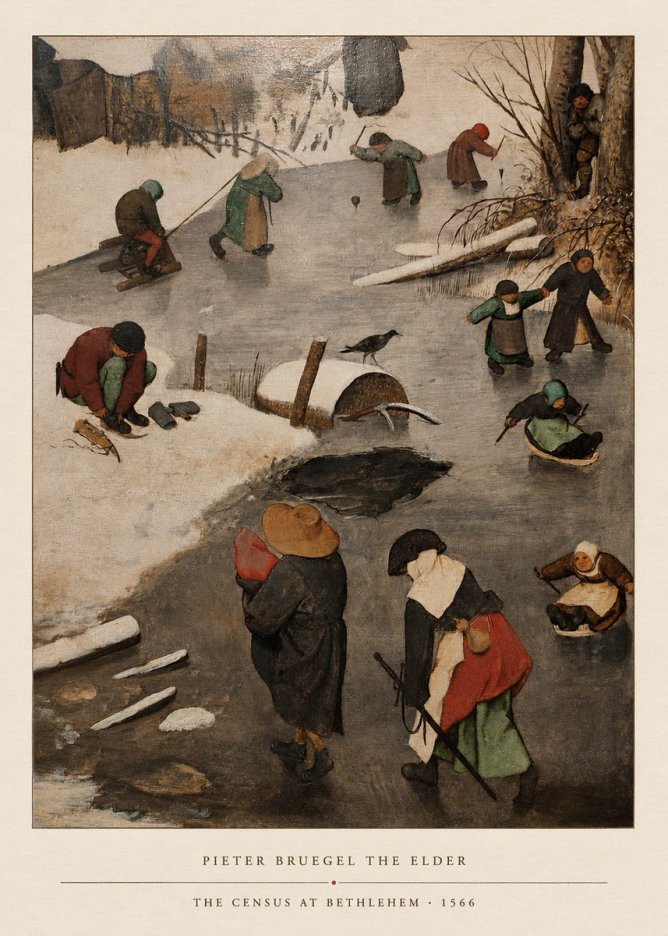 Pieter Bruegel The Census at Bethlehem II No4 - Poster