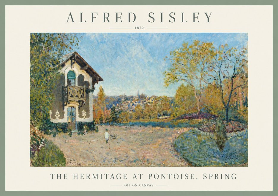 Sisley The Hermitage at Pontoise, Spring No5 - Poster
