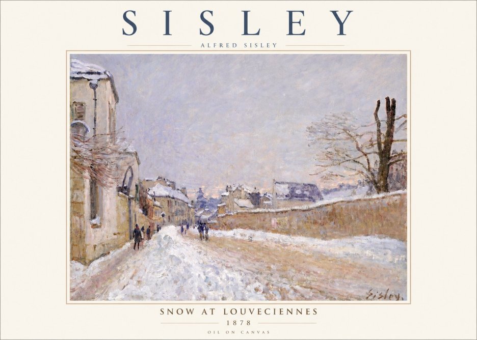 Sisley Snow at Louveciennes No3 - Poster