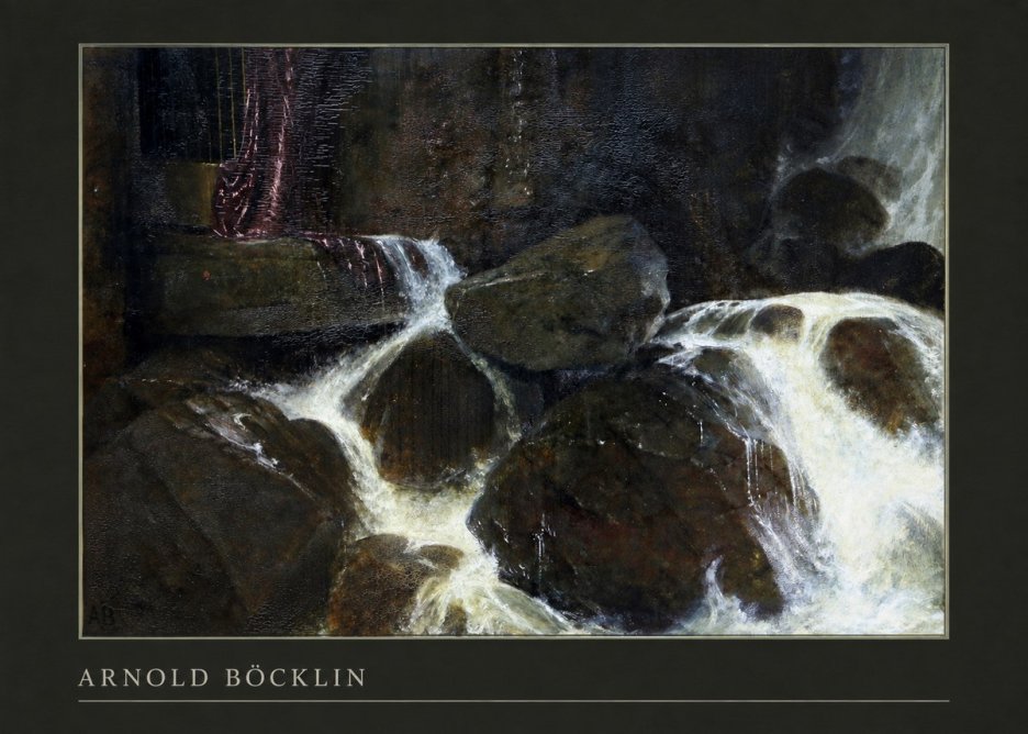 Arnold Böcklin The Nymph of the Waterfall No3 - Poster