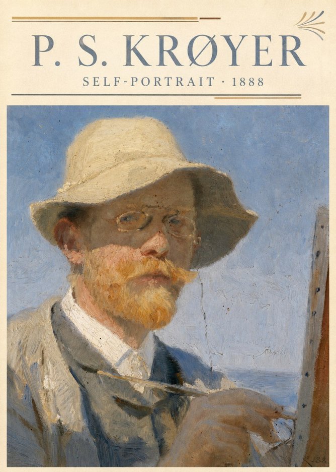 P.S. Krøyer Self-portrait III No5 - Poster