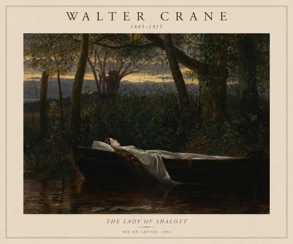 Walter Crane The Lady of Shalott No1 - Poster