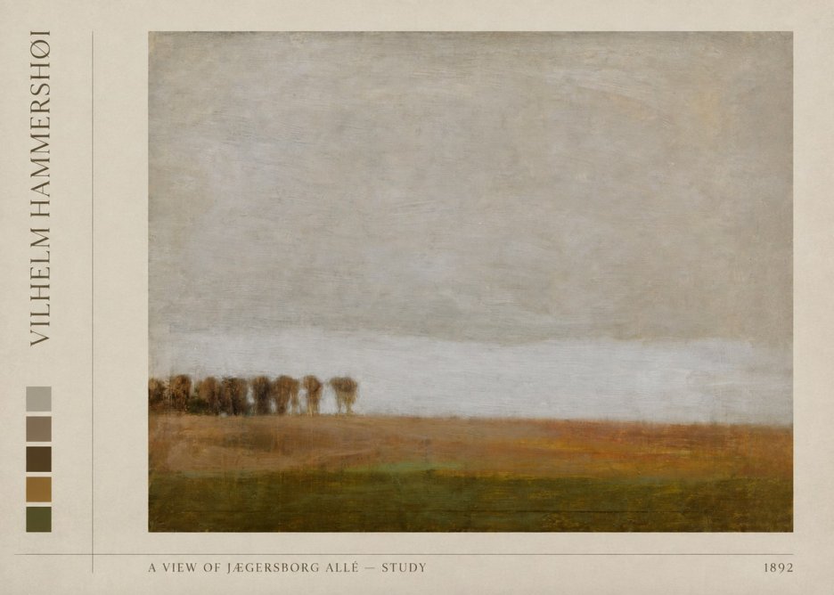 Vilhelm Hammershøi A View of Jægersborg Allé - Study No3 - Poster