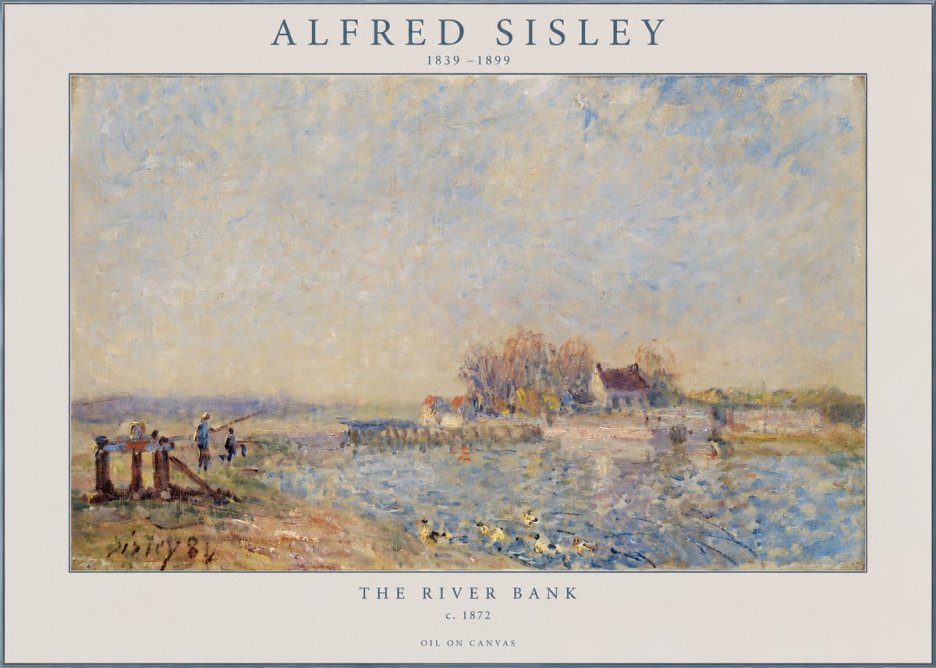 Sisley The River Bank I No2 - Poster