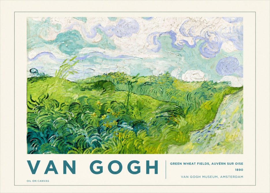 Van Gogh Green Wheat Fields, Auvern Sur Oise No5 - Poster