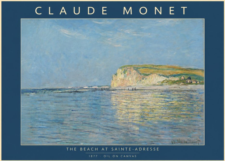 Monet The Beach at Sainte-adresse III No2 - Poster