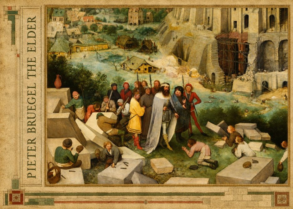 Pieter Bruegel The Tower of Babel XIV No2 - Poster