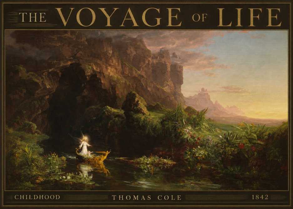 Thomas Cole The Voyage of Life: Childhood IV No4 - Poster