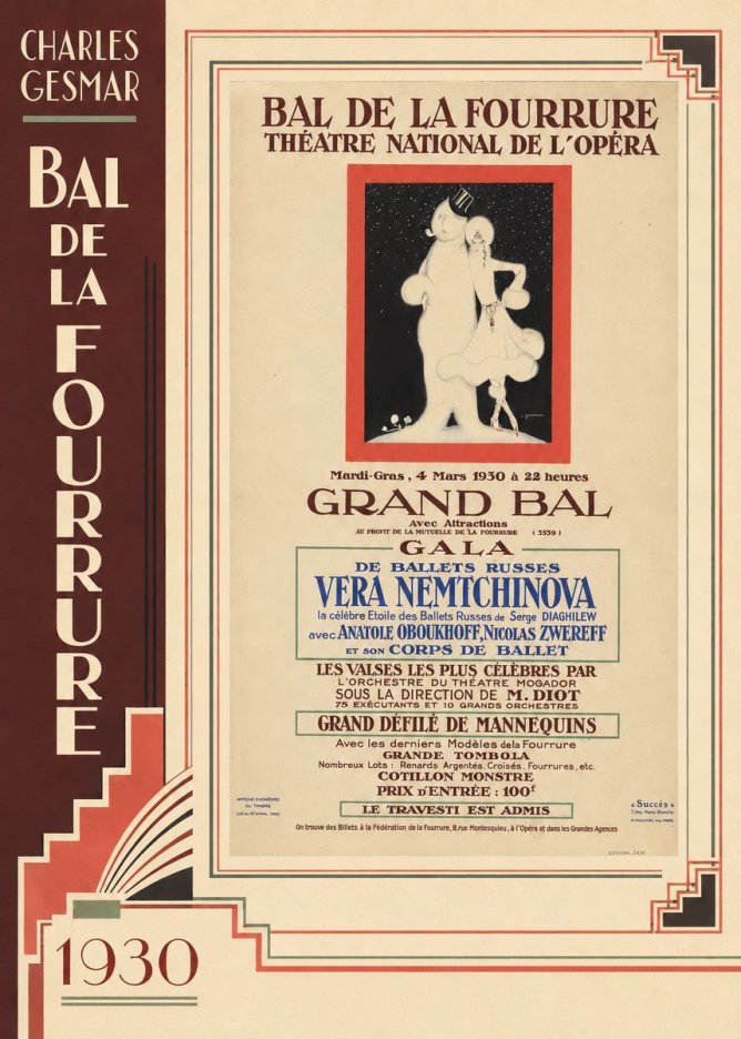 Charles Gesmar Bal De La Fourrure Théâtre National De L'opéra No2 - Poster