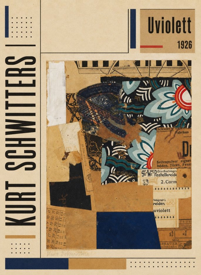 Kurt Schwitters Uviolett No6 - Poster