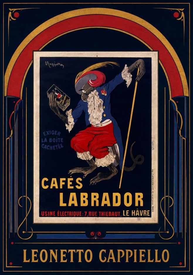 Leonetto Cappiello Cafés Labrador No6 - Poster