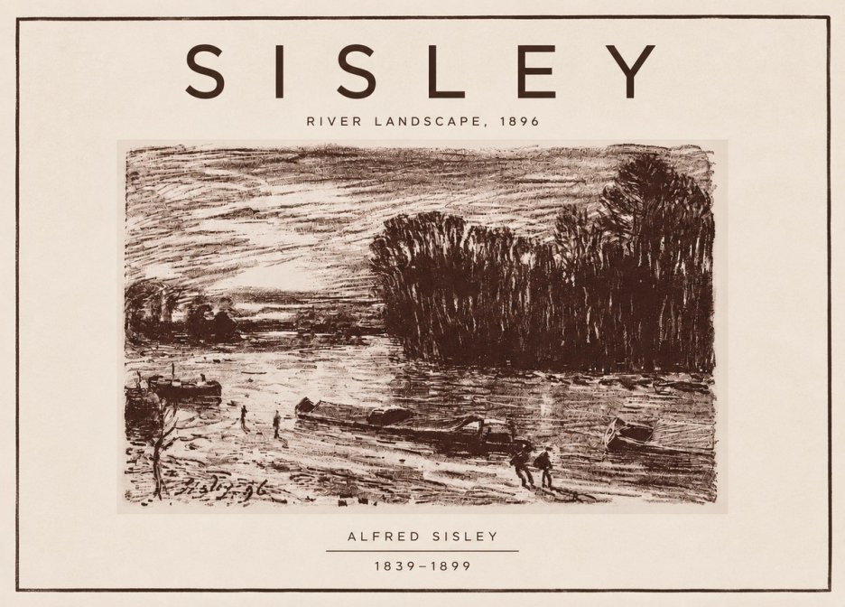 Sisley River Landscape No6 - Poster