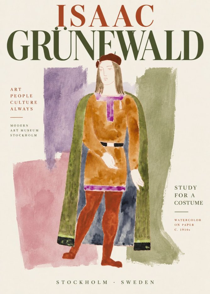 Isaac Grünewald Study for a Costume Design No5 - Poster