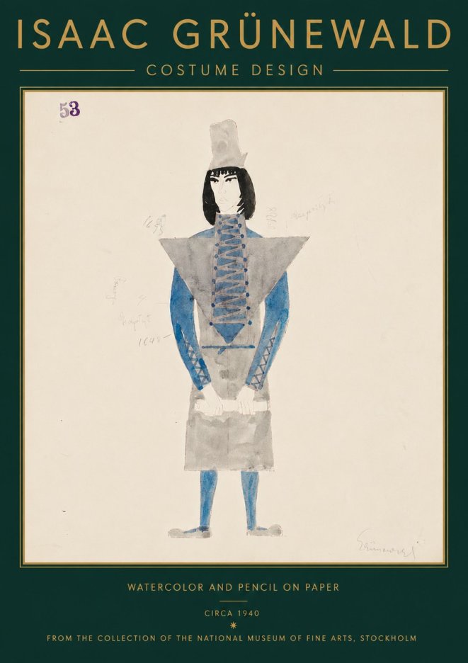Isaac Grünewald Costume Design X No4 - Poster