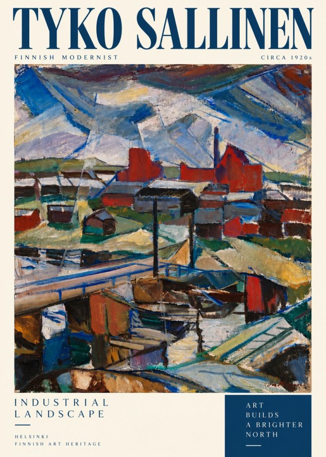 Tyko Sallinen Industrial Landscape No4 - Poster