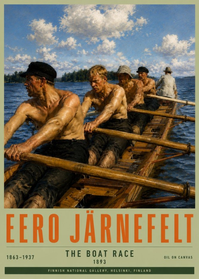 Eero Järnefelt The Boat Race No4 - Poster
