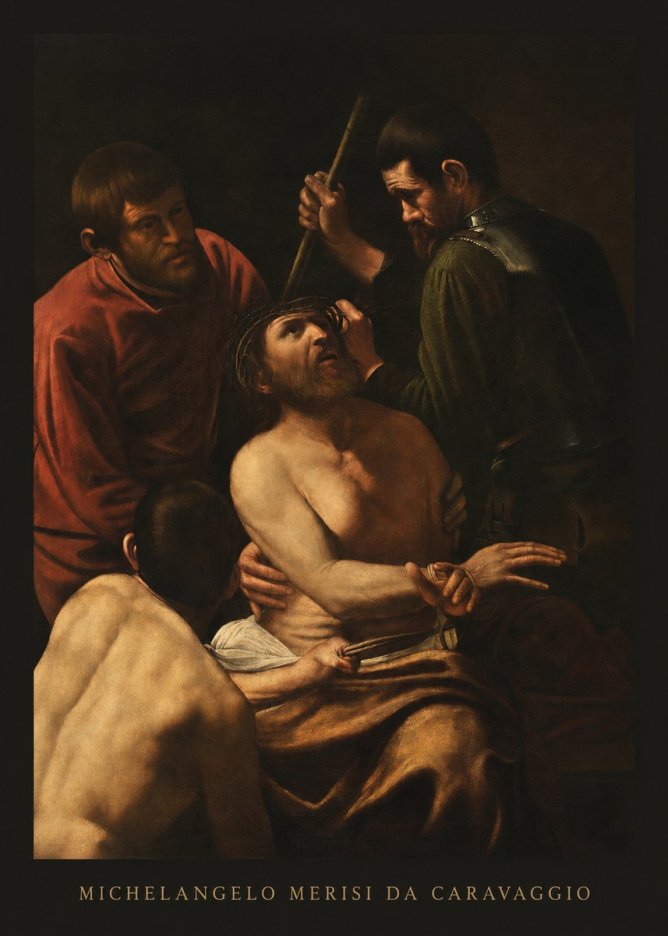 Michelangelo Merisi da Caravaggio Christ Crowned with Thorns No6 - Poster