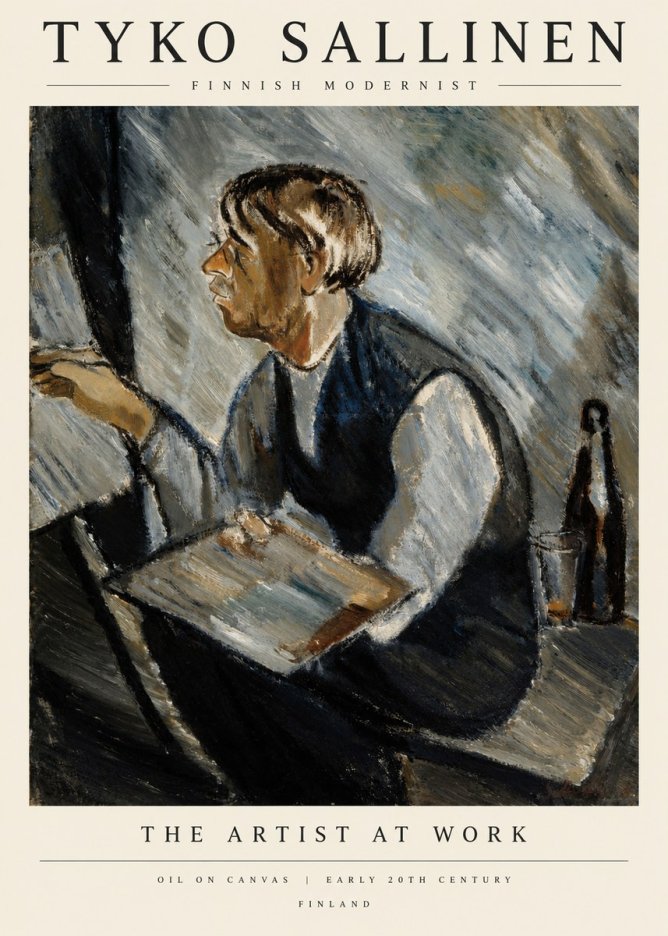 Tyko Sallinen The Artist at Work No1 - Poster