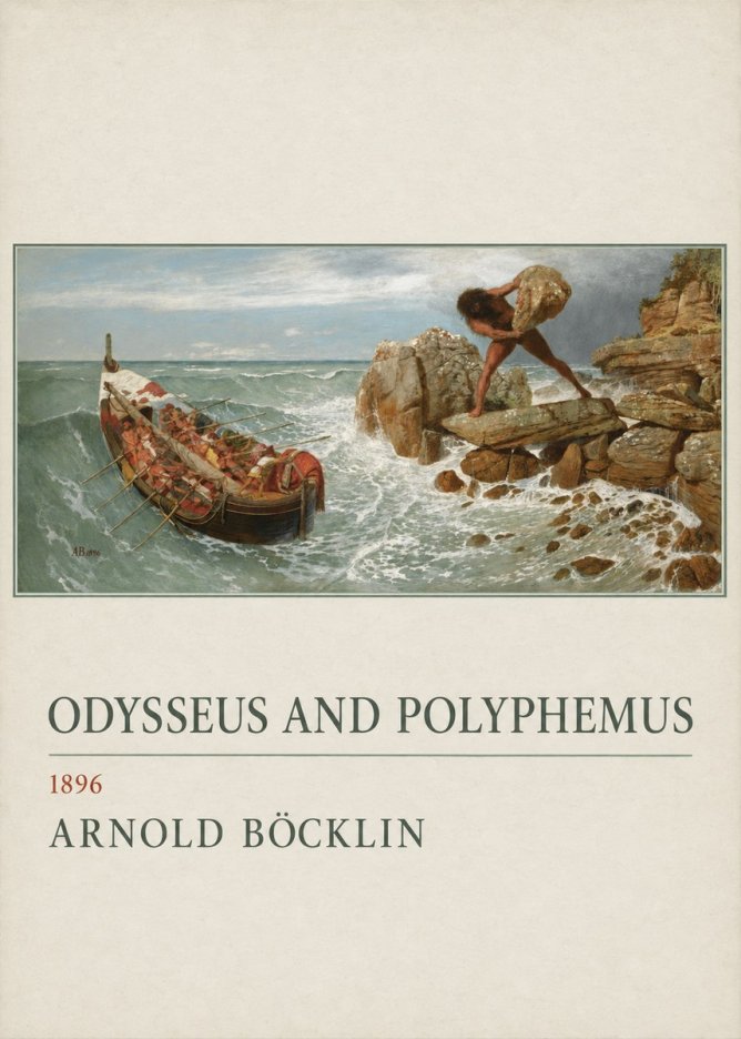 Arnold Böcklin Odysseus and Polyphemus No3 - Poster