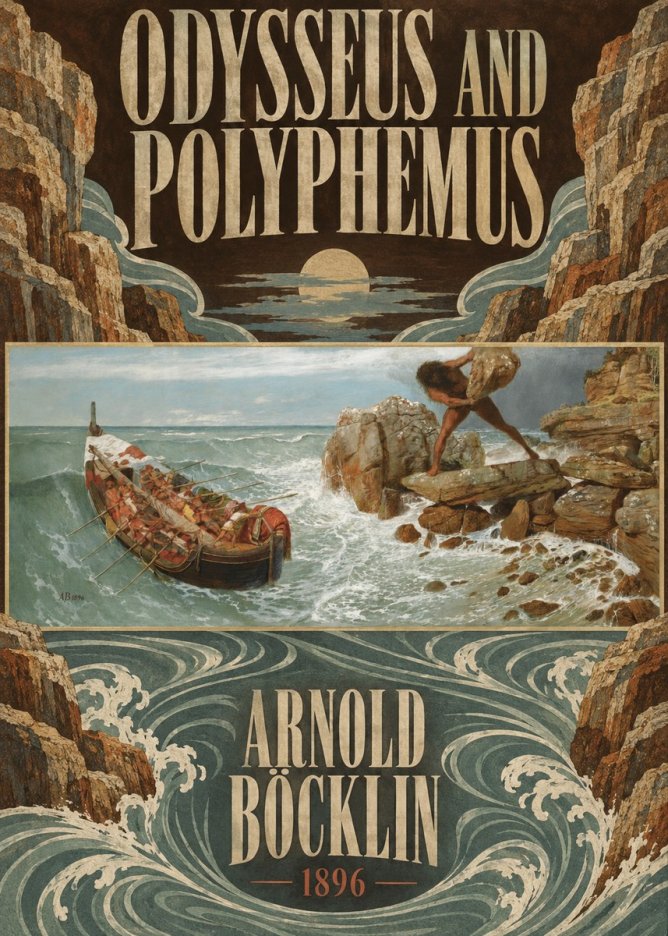Arnold Böcklin Odysseus and Polyphemus No6 - Poster