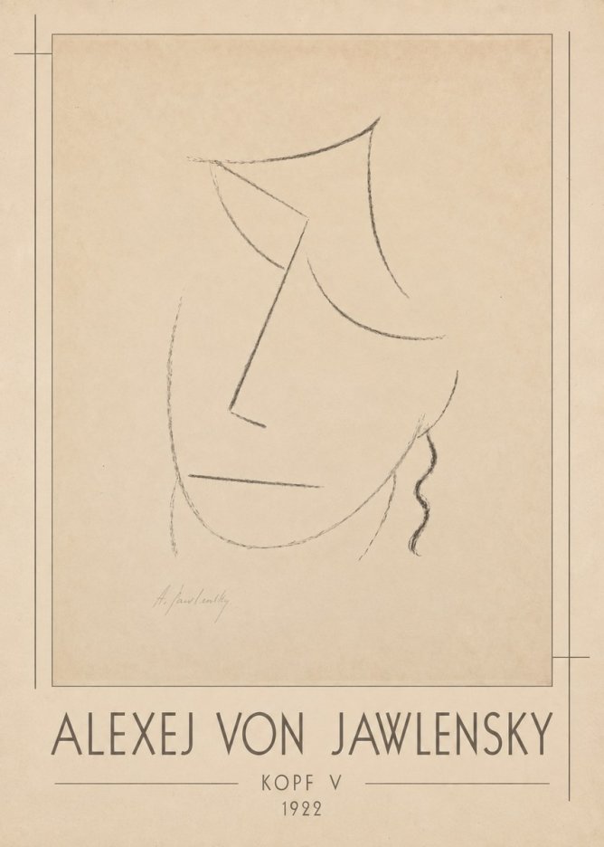 Alexej von Jawlensky Kopf V No1 - Poster