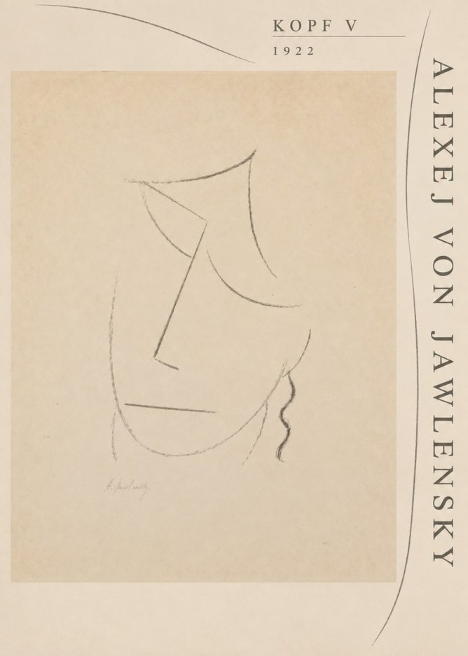 Alexej von Jawlensky Kopf V No5 - Poster