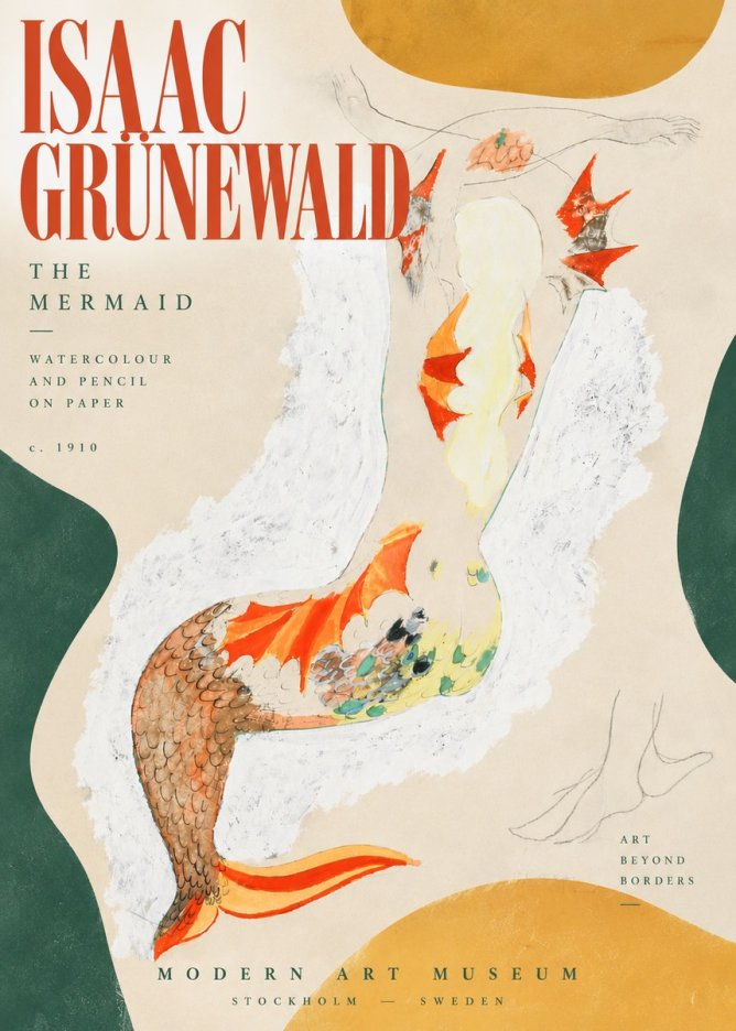 Isaac Grünewald The Mermaid No5 - Poster