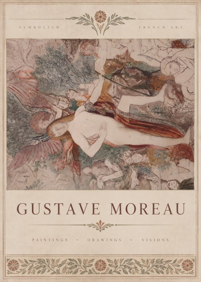 Gustave Moreau The Hymn to Beauty No5 - Poster